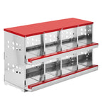 Dismantling And Installation Of Iron Red Feeding Supplies For An 8-compartment Sloping Roof House