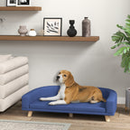 Dog Sofa Couch Bed With Washable Cushion For Large Dogs, Cats, Blue