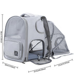 Adventure-Ready, Expandable Pet Carrier Backpack - Large Capacity, Nylon, Zip Closure For Cats & Dogs - Ideal For Outings