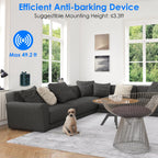 1Pc Anti-barking Device 49.2Feet Sensing Ultrasonic Bark Deterrent With 4 Frequency Levels 4 Sensitivity Levels Indoor Outdoor Dog Bark Control