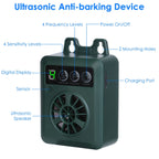 1Pc Anti-barking Device 49.2Feet Sensing Ultrasonic Bark Deterrent With 4 Frequency Levels 4 Sensitivity Levels Indoor Outdoor Dog Bark Control