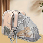 Adventure-Ready, Expandable Pet Carrier Backpack - Large Capacity, Nylon, Zip Closure For Cats & Dogs - Ideal For Outings