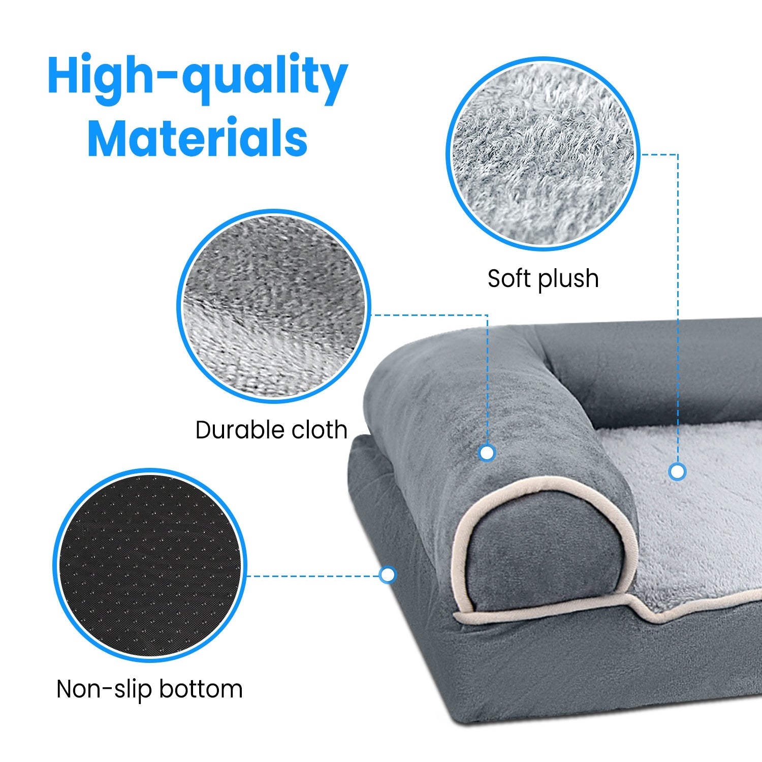 1Pc Dog Bed Pet Bed Sofa Dog Couch Pet Cushion Carpet Mattress With Washable And Removable Cover For Medium Large Dogs