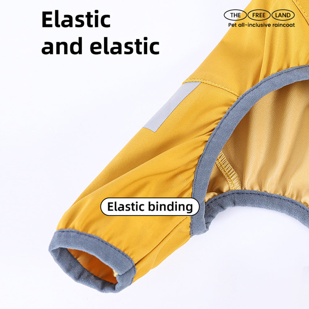 Waterproof Dog Raincoat with Reflective Strips - Lightweight Rain Jacket for Small & Medium Dogs