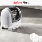PETMARVEL C1 Large Open Top Smart WiFi Self-Cleaning Litter Box, White