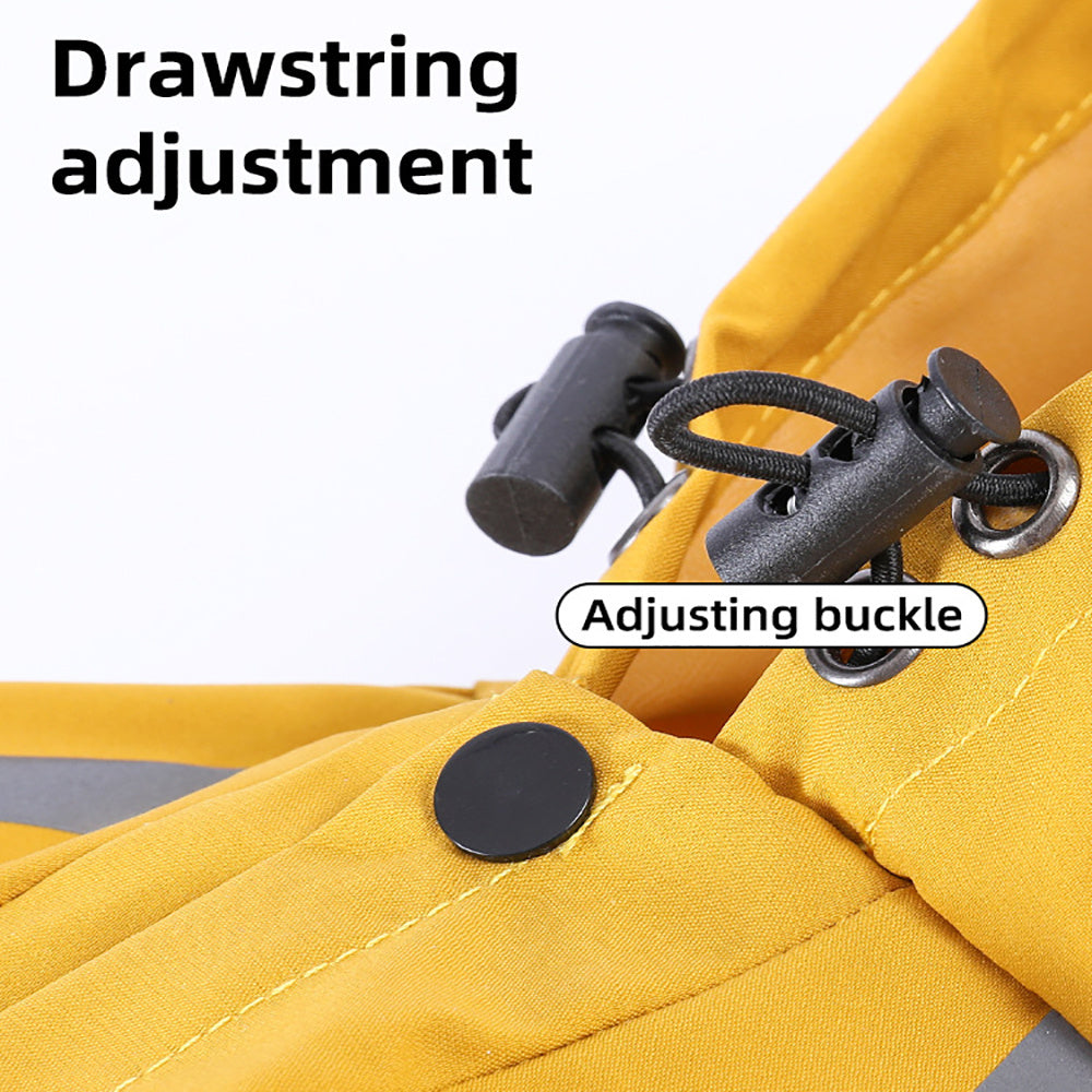 Waterproof Dog Raincoat with Reflective Strips - Lightweight Rain Jacket for Small & Medium Dogs